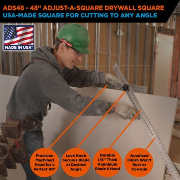Johnson Aluminum Drywall T Square, 48