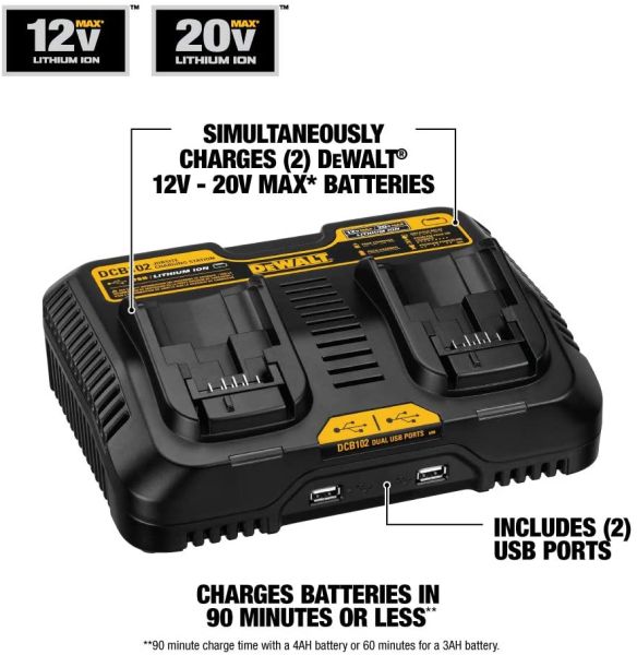 DeWalt DCB102 12V - 20V MAX* Jobsite Charging Station | Dynamite Tool