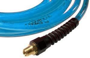 FLEXEEL Reinforced Polyurethane Air Hose with Reusable Strain Relief  Fitting - Blue