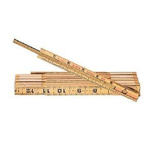 Klein Tools 6 ft. Wood Folding Ruler with Extension 9056 - The Home Depot