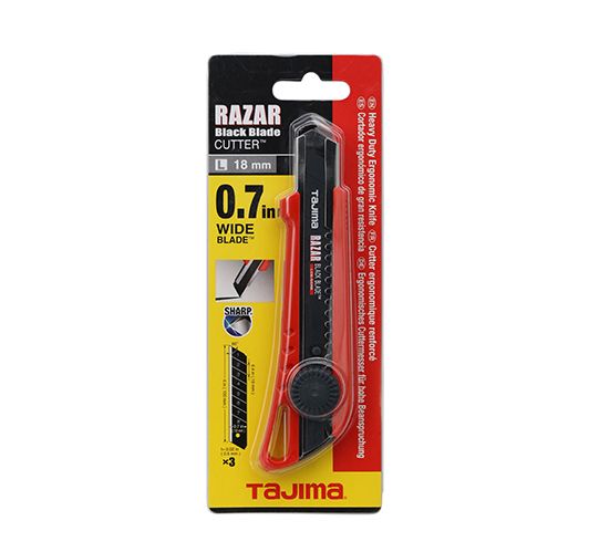 Buy TAJIMA Driver utility knife 18 mm Razar Black blades Auto Lock
