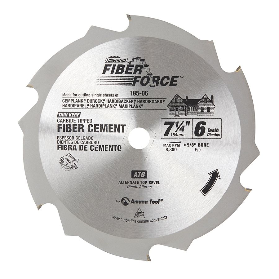 Timberline 185-06 CT Fiberforce Cement Board 7-1/4 Inch D Circular