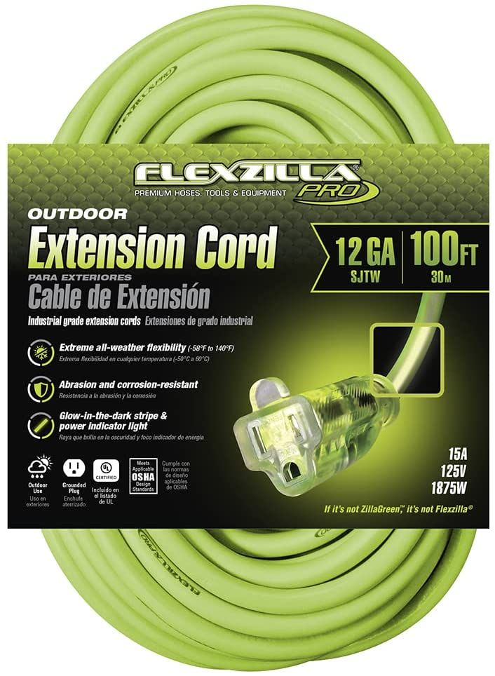 Legacy FZ512835 Flexzilla 100-ft Extension Cord 12/3 AWG Dynamite Tool