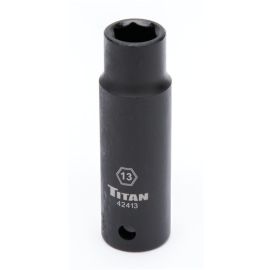 Titan 42413 13mm 1/2in Dr. 6pt MM Impact Socket