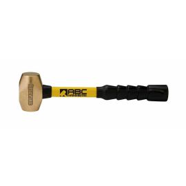 ABC Hammers ABC3BFB 3 LB. BRASS HAMMER WITH 12" FIBERGLASS HANDLE | Dynamite Tool 