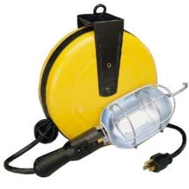 Alert 5000A-30G Incandescent Metal Retractable Cord Reel Work Light