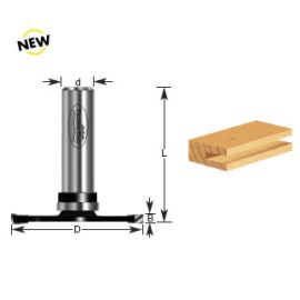 Timberline 270-34 Carbide Tipped Slotting Cutter 3 Wing 2-1/8 Dia x 3mm x 1/2 Inch Shank with Ball Bearing