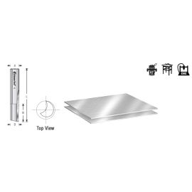 Amana 43539 Solid Carbide Single 'O' Flute Straight Grind Aluminum Cutting 1/2 Dia x 1 x 1/2 Inch Shank