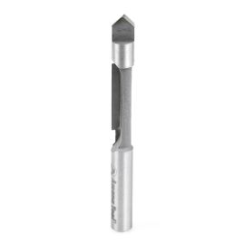 Amana Tool 45506 Carbide Tipped Panel Pilot 1/4 D x 3/4 CH x 1/4 Inch SHK Single Flute Router Bit