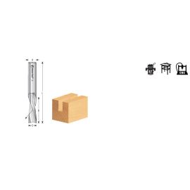 Amana Tool 46341 CNC Solid Carbide Spiral Plunge for Solid Wood 1/8 D x 1/2 CH x 1/4 SHK x 2 Inch Long Down-Cut Router Bit