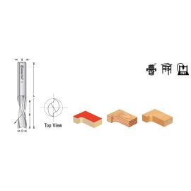 Amana 46435 Solid Carbide Spiral Plunge 7/16 Dia x 1 Inch x 1/2 Shank Down-Cut