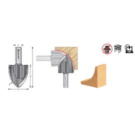 Amana Tool 49126 Carbide Tipped Large R Ovolo 2-3/4 R x 2-3/16 CH x 2-1/16 D Extra Large Cove Router Bit