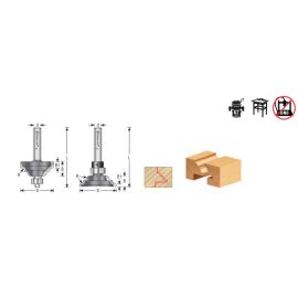 Amana Tool 49677 Carbide Tipped 2-Piece Classical Stile and Rail 1/4 Inch SHK Router Bit Set