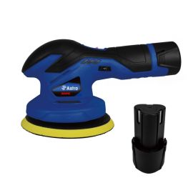 Astro Pneumatic 3026 12V Cordless Variable Speed Palm Polisher with 2 Batteries