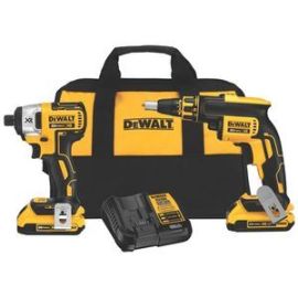 DeWalt  DCK261D2 20V MAX* XR Li-Ion Cordless Drywall Screwgun / Impact Driver Kit (2.0Ah)