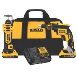 DeWalt  DCK263D2 20V MAX* Brushless Drywall Screwgun & Cut-Out Tool Combo Kit (2.0ah)