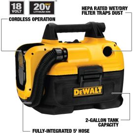 DeWalt DCV580H 20V MAX* Cordless Wet-Dry Vacuum - Bare Tool