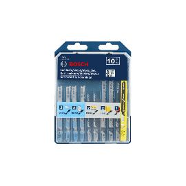 Bosch T10C 10 pc. Laminate/Wood/Metal T-Shank Jig Saw Blade Set