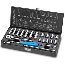 Channellock 34212 21 pc 1/4-in. Drive Metric Socket set