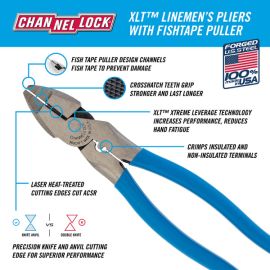 Channellock 3610 High Leverage 10-1/2 in. Linemen's Plier with Round Nose