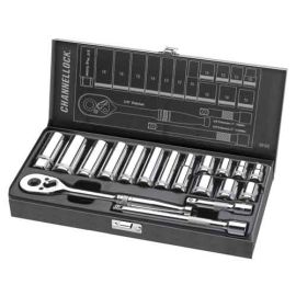 Channellock 38182 18 Piece 3/8" Drive Metric Socket set