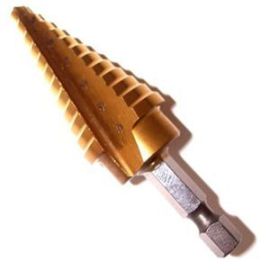 Champion MSD-HEX-3 1/4 to 3/4 in Titanium Multi Step Drill Bit (9 Steps)