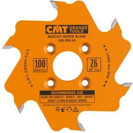 CMT 240.006.04 Biscuit Joiner Blade, 4-Inch Diameter x 6 Teeth, PTFE-Coated | Dynamite Tool