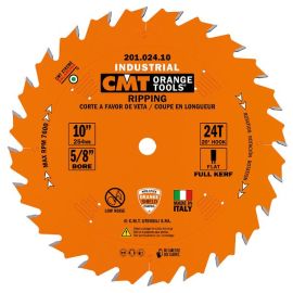 CMT 201.024.10, 201-Series Saw Blade "Ripping" 10"X0.126"/0.087"X5/8"