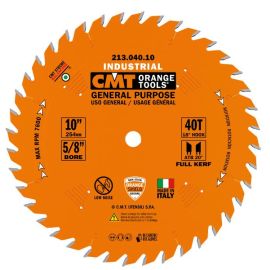 CMT 213.040.10 Industrial General Purpose Saw Blade, 10-Inch x 40 Teeth 20° ATB Grind with 5/8-Inch Bore, PTFE Coating