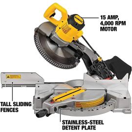 DeWalt DWS715 15 Amp 12 in. Electric Single-Bevel Compound Miter Saw