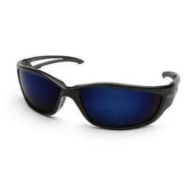 Edge SK-XL118 Black Blue Mirror Lens Kazbek XL Safety Glasses