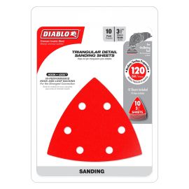 Diablo DCT334ASTH12G 3-3/4" Oscillating Detail Triangle Sanding Sheet Assorted Pk 12-pack