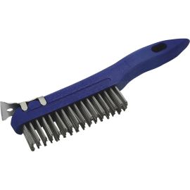 Grip 27144 Steel Wire Brush with Scraper