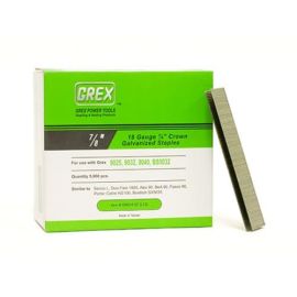 Grex GNS18-22 18 Gauge 1/4 x 7/8-in. Medium Wire Galvanized Crown Staples (5000 pcs)