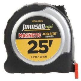 Johnson Level 1806-0025 Job Site Magnetic Tip Power Tape Measure | Dynamite Tool