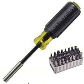 Klein 32510 Magnetic Screwdriver With 32-Piece Tamperproof Bit Set