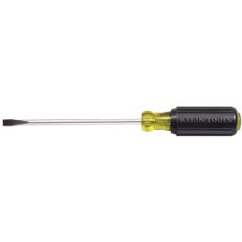 Klein 605-10 Screwdriver, Cushn-Grip, HD Round-Shank Cabinet Tip, 1/4"x10"