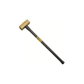 Klein 7HBRFRH04 Brass Sledge Hammer Fiberglass Rubber Grip Handle 4 Lbs