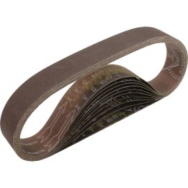 Makita 742305-9 1‑1/8" x 21" Abrasive Belt, 120 Grit, 10/pk