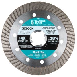 Makita E-07244 X‑LOCK 5" Turbo Rim Diamond Blade for Masonry Cutting