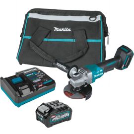 Makita GAG03M1 40V max XGT® Brushless Cordless 4‑1/2” / 5" Paddle Switch Angle Grinder Kit, with Electric Brake (4.0Ah)