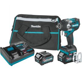 Makita GWT08D 40V max XGT® Brushless Cordless 4‑Speed Mid‑Torque 1/2" Sq. Drive Impact Wrench Kit w/ Detent Anvil (2.5Ah)