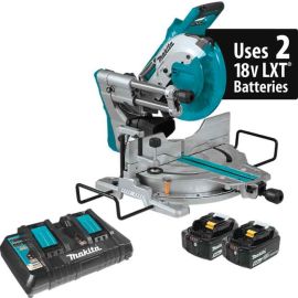 Makita XSL06PT 10 in. 18V X2 (36V) LXT Li-Ion Cordless Dual-Bevel Sliding Compound Miter Saw with Laser Kit (5.0Ah)