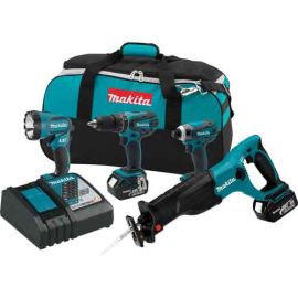 Makita XT407 18V LXT Li-Ion 4 PC. Cordless Combo Kit