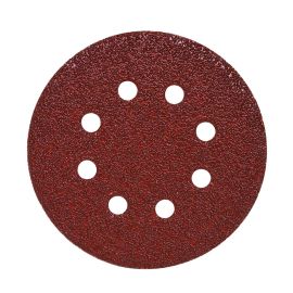 Mercer 5788060 Hook & Loop Red Heavyweight Disc, Aluminum Oxide, 5" x 8 Dust Holes, Grit 60F, 50 Pack