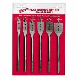 Milwaukee 49-22-0071 6-pc 6-inch Universal Flat Boring Bit Set