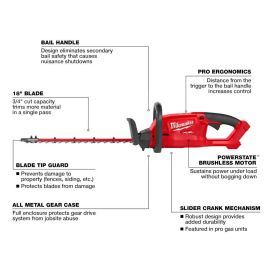 Milwaukee 3001-20 M18 FUEL 18" Hedge Trimmer-Bare Tool