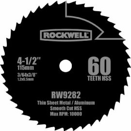 Rockwell RW9282 4-1/2-in 60-Tooth High-speed Steel Circular Saw Blade | Dynamite Tool