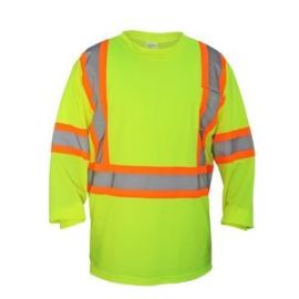 SAS Safety 690-1609 Hi-VIZ Long Sleeve Shirt -Large