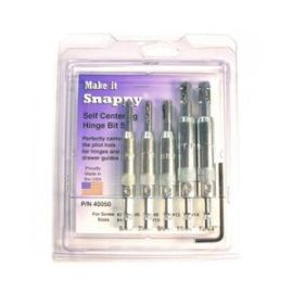 Snappy 40050 5-pc Self-Centering Hinge Bit Set